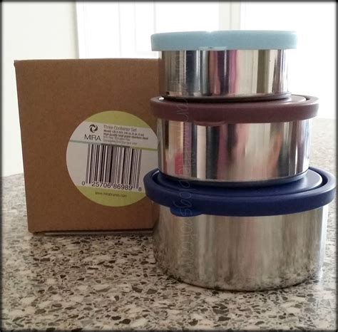 mira set of 3 stainless steel lunch box|Set of 3 Lunch Box Food Containers .